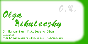 olga mikuleczky business card